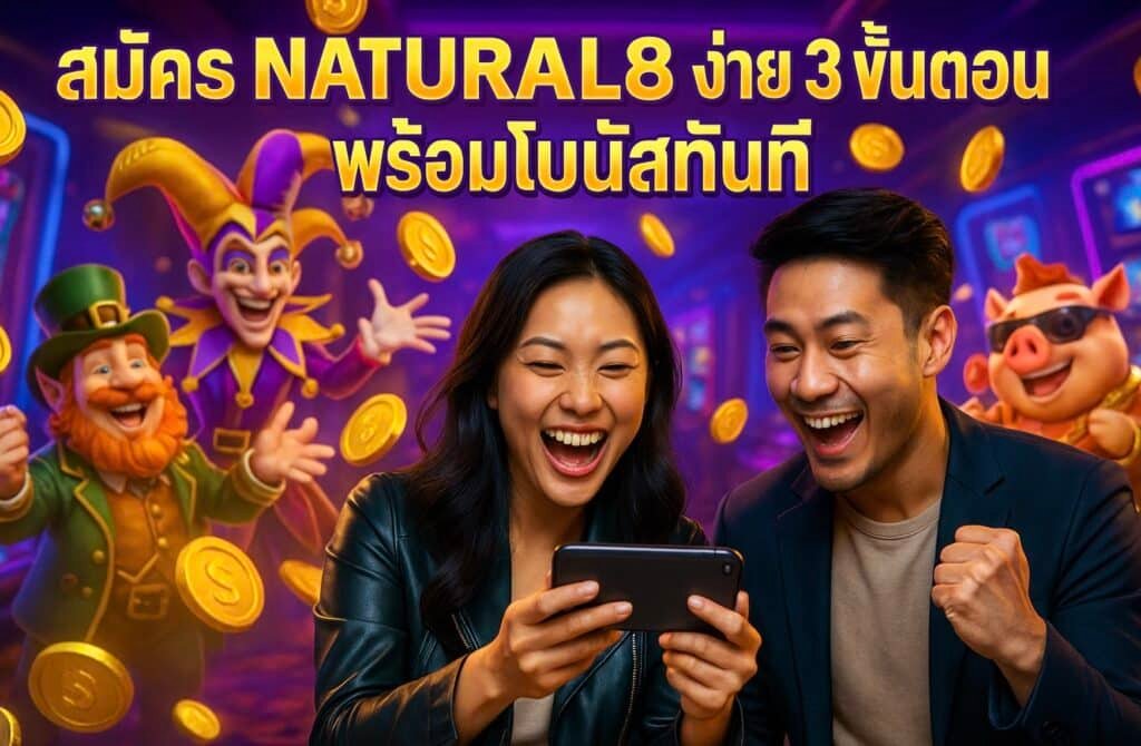 สมัคร NATURAL8 ง่าย 3 ขั้นตอน พร้อมโบนัสทันที
